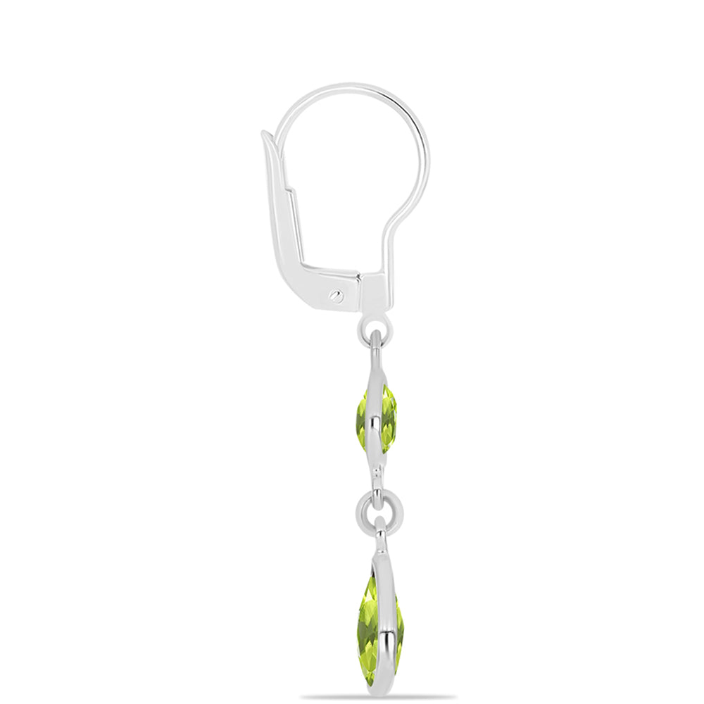 Silberohrringe mit Peridot aus Changbai 2 