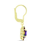 Goldplattierte Silberohrringe mit marokkanischem Amethyst und Zitrin aus dem Ural