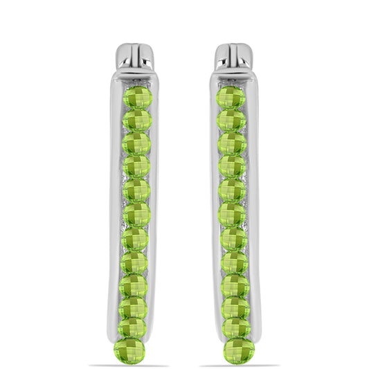 Silberohrringe mit Peridot aus Changbai