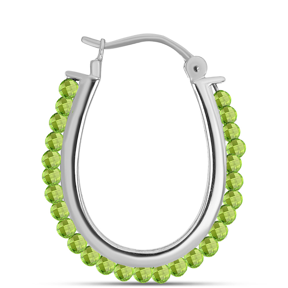 Silberohrringe mit Peridot aus Changbai