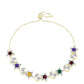 Goldplattiertes Silberarmband mit marokkanischem Amethyst und Zitrin aus dem Ural