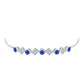 Silberarmband mit australischem blauem Saphir und weißem Topas