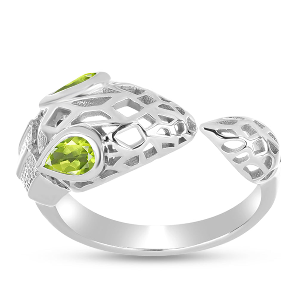 Silberring mit Peridot aus Changbai 1 