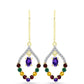 Goldplattierte Silberohrringe mit marokkanischem Amethyst