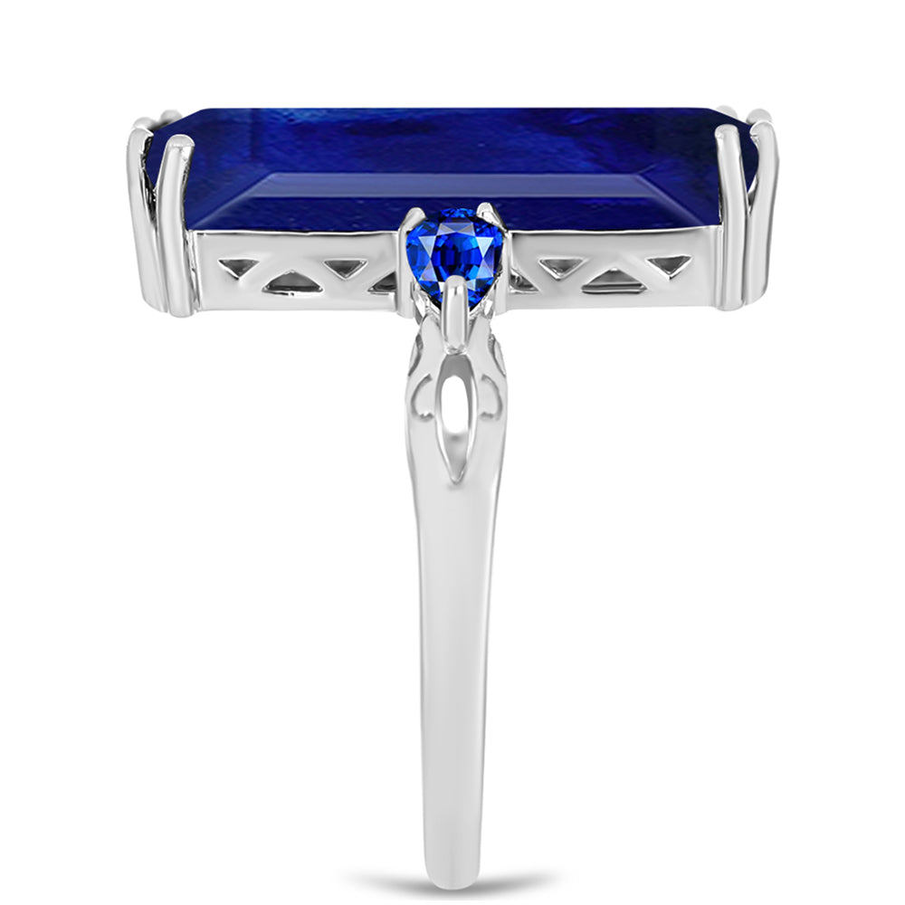 Silberring mit australischem blauem Saphir