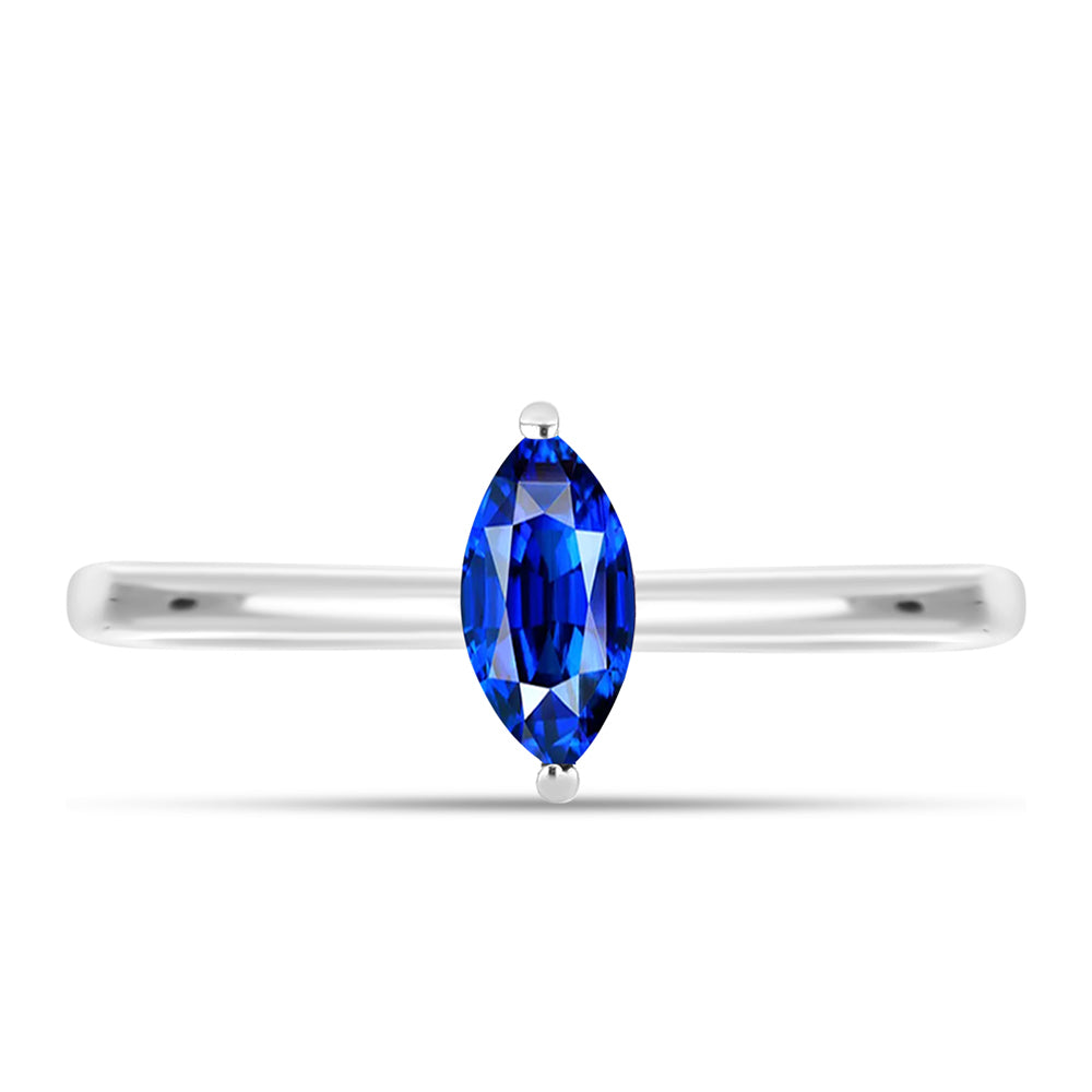 Silberring mit australischem blauem Saphir