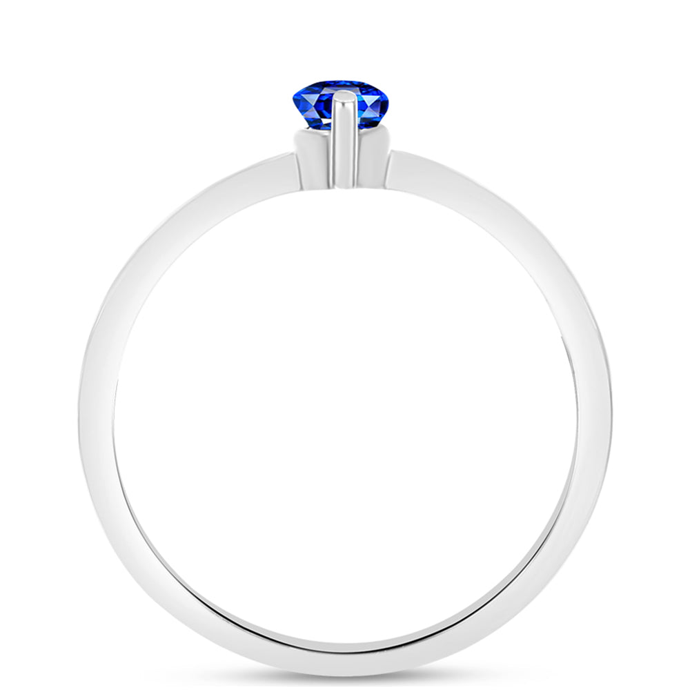 Silberring mit australischem blauem Saphir