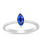 Silberring mit australischem blauem Saphir