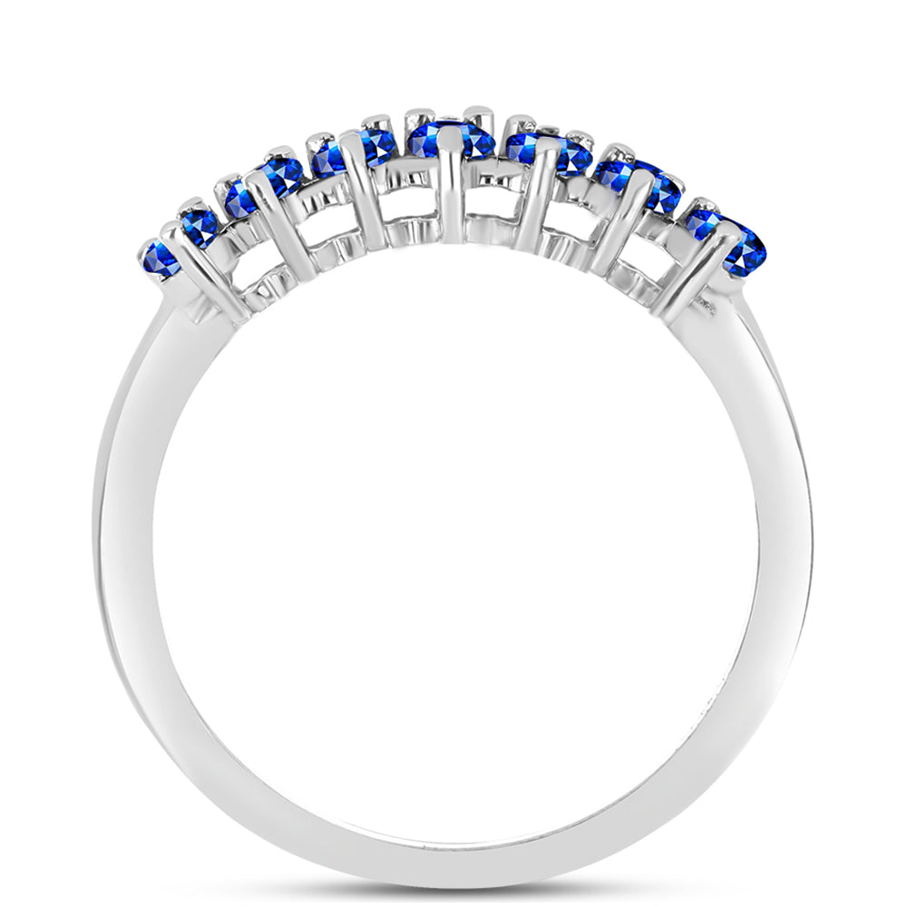 Silberring mit australischem blauem Saphir 2 