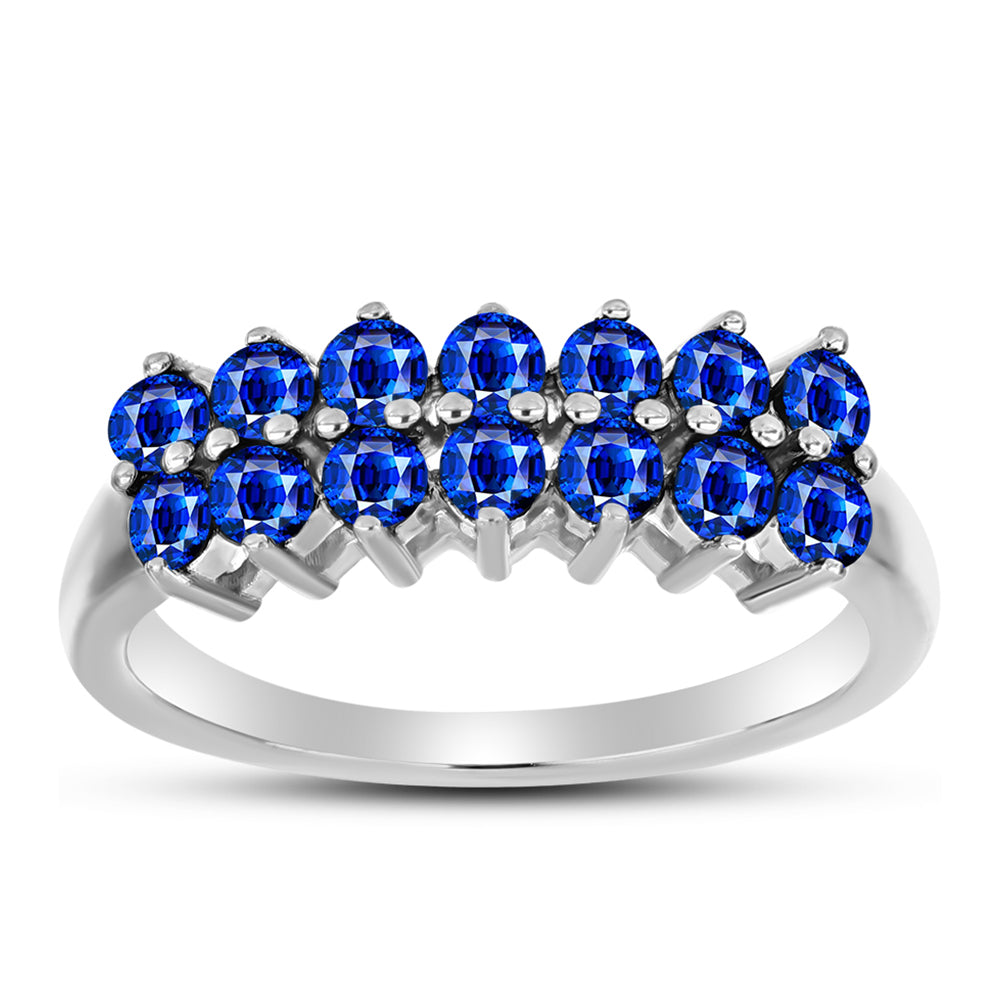 Silberring mit australischem blauem Saphir 3 