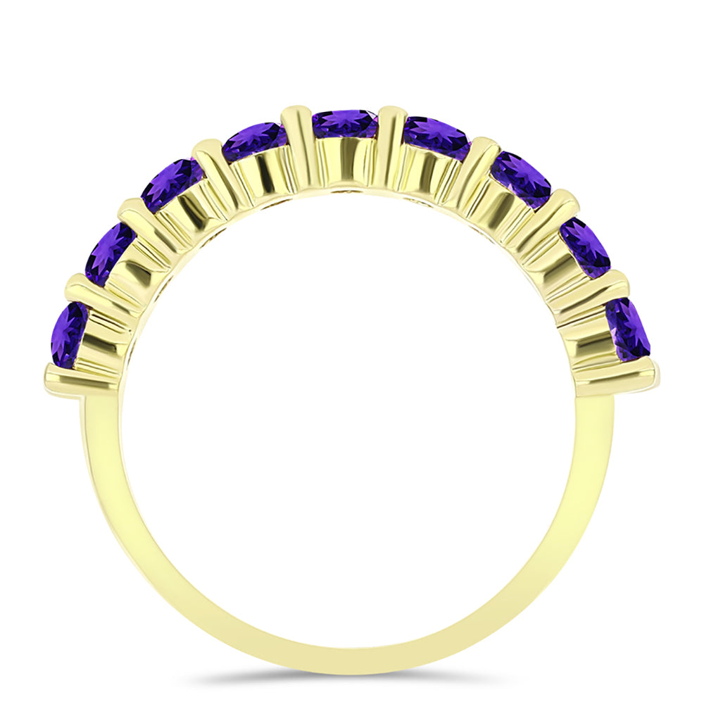 Goldplattierter Silberring mit marokkanischem Amethyst