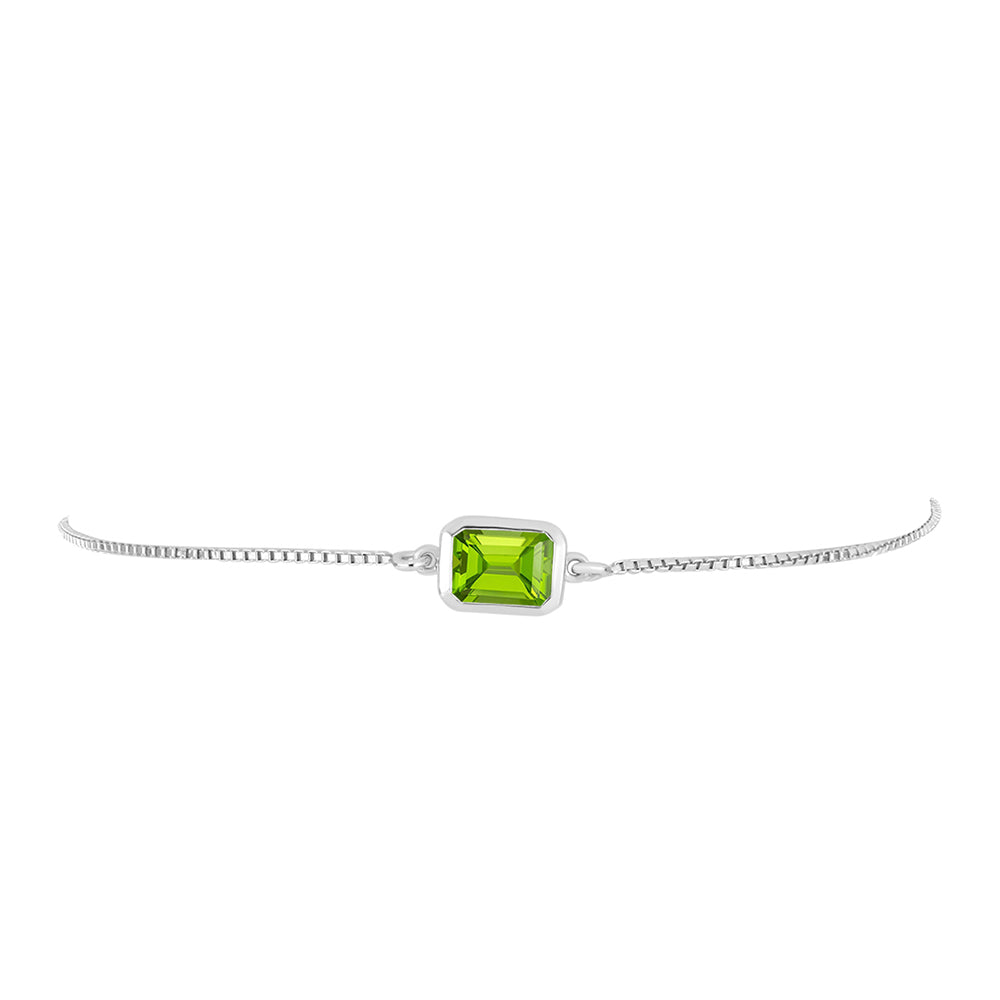 Silberarmband mit Peridot aus Changbai