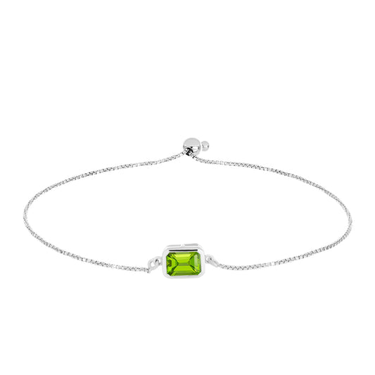Silberarmband mit Peridot aus Changbai