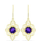 Goldplattierte Silberohrringe mit marokkanischem Amethyst