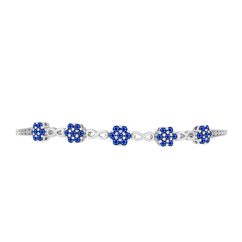 Silberarmband mit australischem blauem Saphir