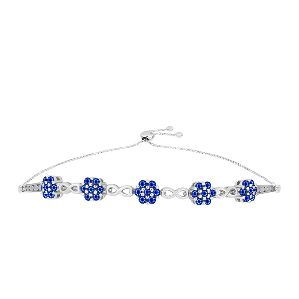 Silberarmband mit australischem blauem Saphir