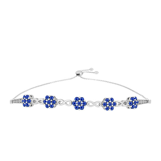Silberarmband mit australischem blauem Saphir