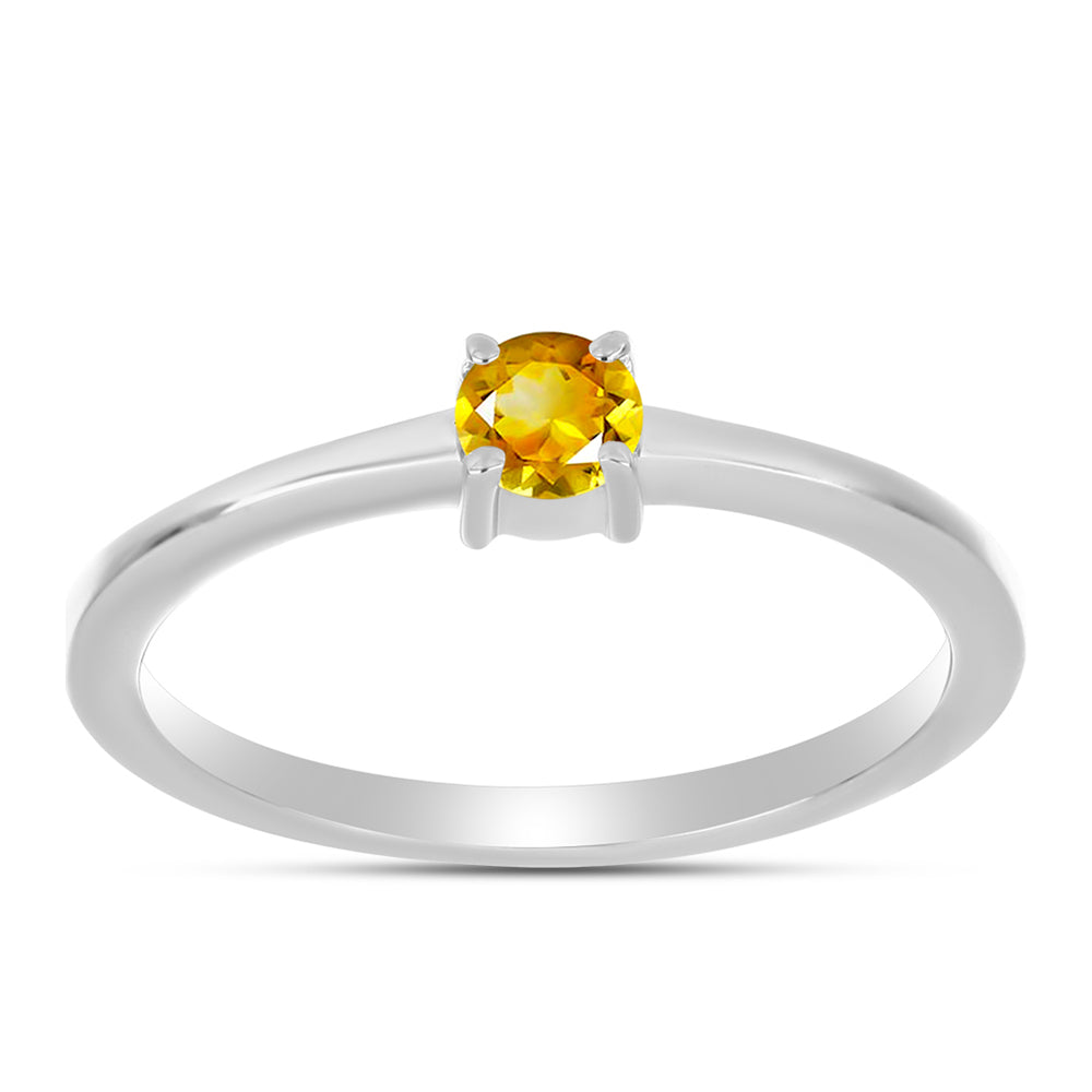 Silberring mit Zitrin aus dem Ural 3 