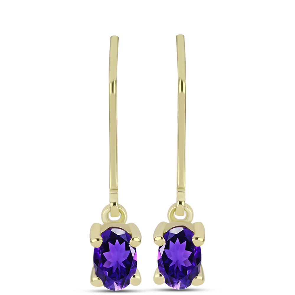 Goldplattierte Silberohrringe mit marokkanischem Amethyst 1 