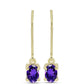 Goldplattierte Silberohrringe mit marokkanischem Amethyst