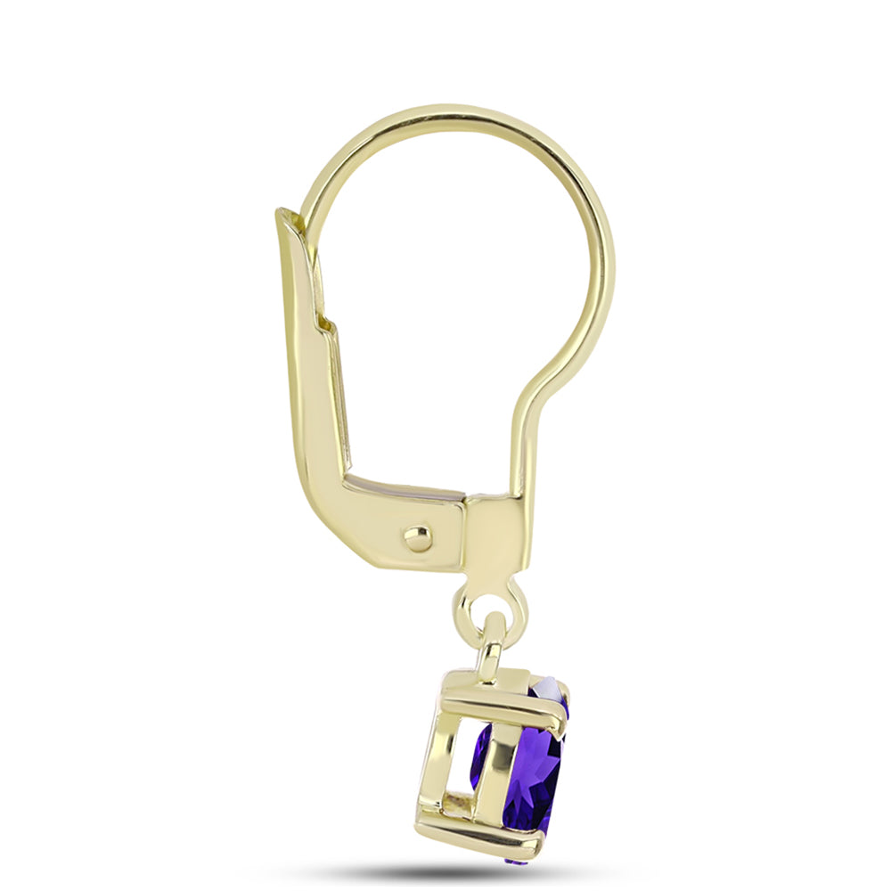 Goldplattierte Silberohrringe mit marokkanischem Amethyst 2 