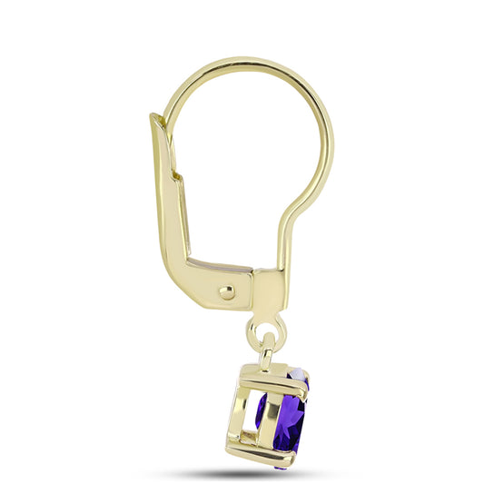 Goldplattierte Silberohrringe mit marokkanischem Amethyst