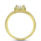 Goldplattierter Silberring mit Perlmutt