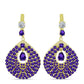 Goldplattierte Silberohrringe mit marokkanischem Amethyst und weißem Topas