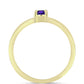Goldplattierter Silberring mit marokkanischem Amethyst