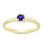Goldplattierter Silberring mit marokkanischem Amethyst