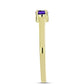 Goldplattierter Silberring mit marokkanischem Amethyst