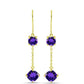 Goldplattierte Silberohrringe mit marokkanischem Amethyst