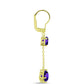 Goldplattierte Silberohrringe mit marokkanischem Amethyst