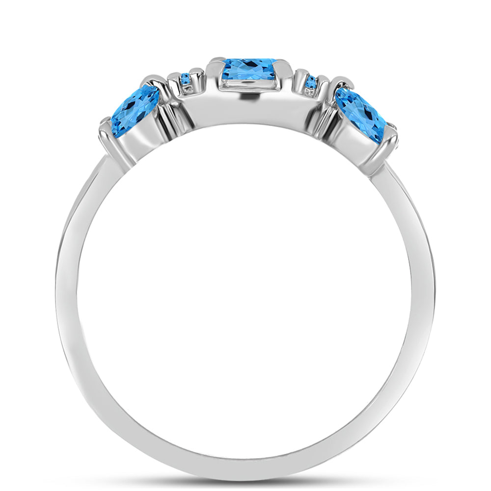 Silberring mit schweizerischem Blautopas