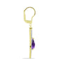 Goldplattierte Silberohrringe mit marokkanischem Amethyst und weißem Topas