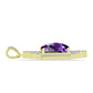 Goldplattierter Silberanhänger mit marokkanischem Amethyst und weißem Topas