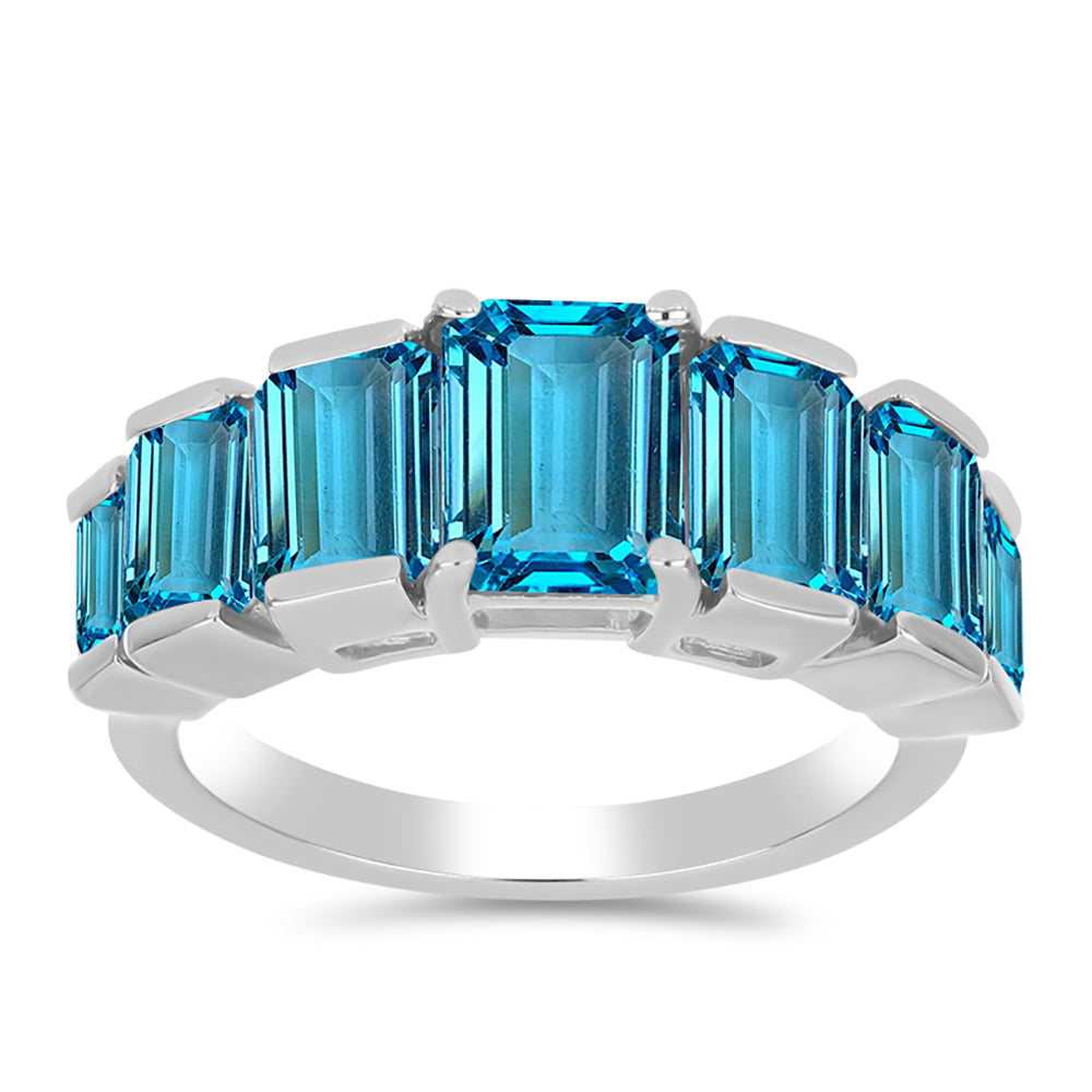 Silberring mit schweizerischem Blautopas