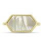 Goldplattierter Silberring mit Perlmutt