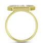 Goldplattierter Silberring mit Perlmutt