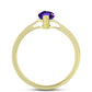 Goldplattierter Silberring mit marokkanischem Amethyst