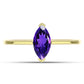 Goldplattierter Silberring mit marokkanischem Amethyst