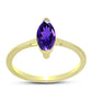 Goldplattierter Silberring mit marokkanischem Amethyst