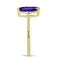 Goldplattierter Silberring mit marokkanischem Amethyst