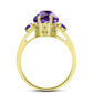 Goldplattierter Silberring mit marokkanischem Amethyst