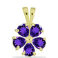 Goldplattierter Silberanhänger mit marokkanischem Amethyst