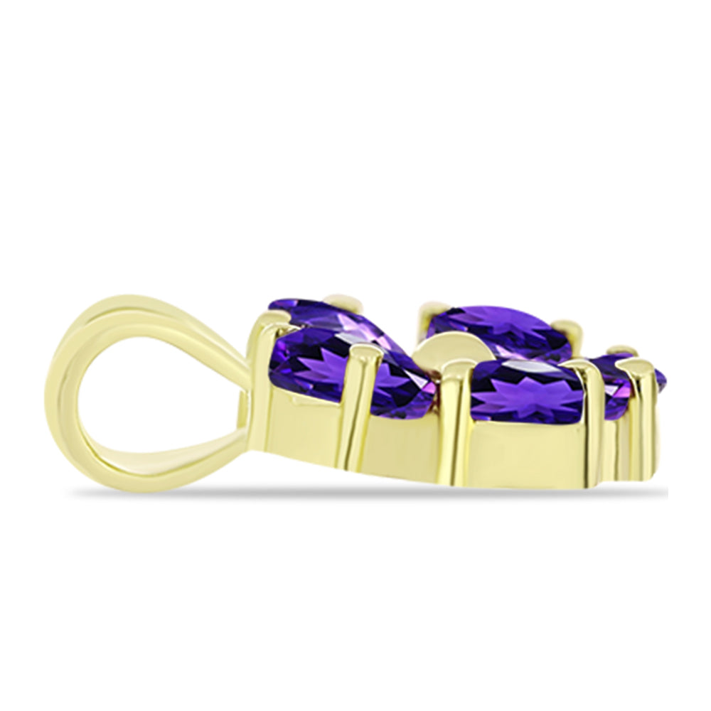 Goldplattierter Silberanhänger mit marokkanischem Amethyst 2 