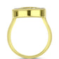 Goldplattierter Silberring mit Perlmutt