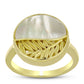 Goldplattierter Silberring mit Perlmutt