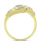 Goldplattierter Silberring mit Perlmutt