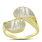 Goldplattierter Silberring mit Perlmutt